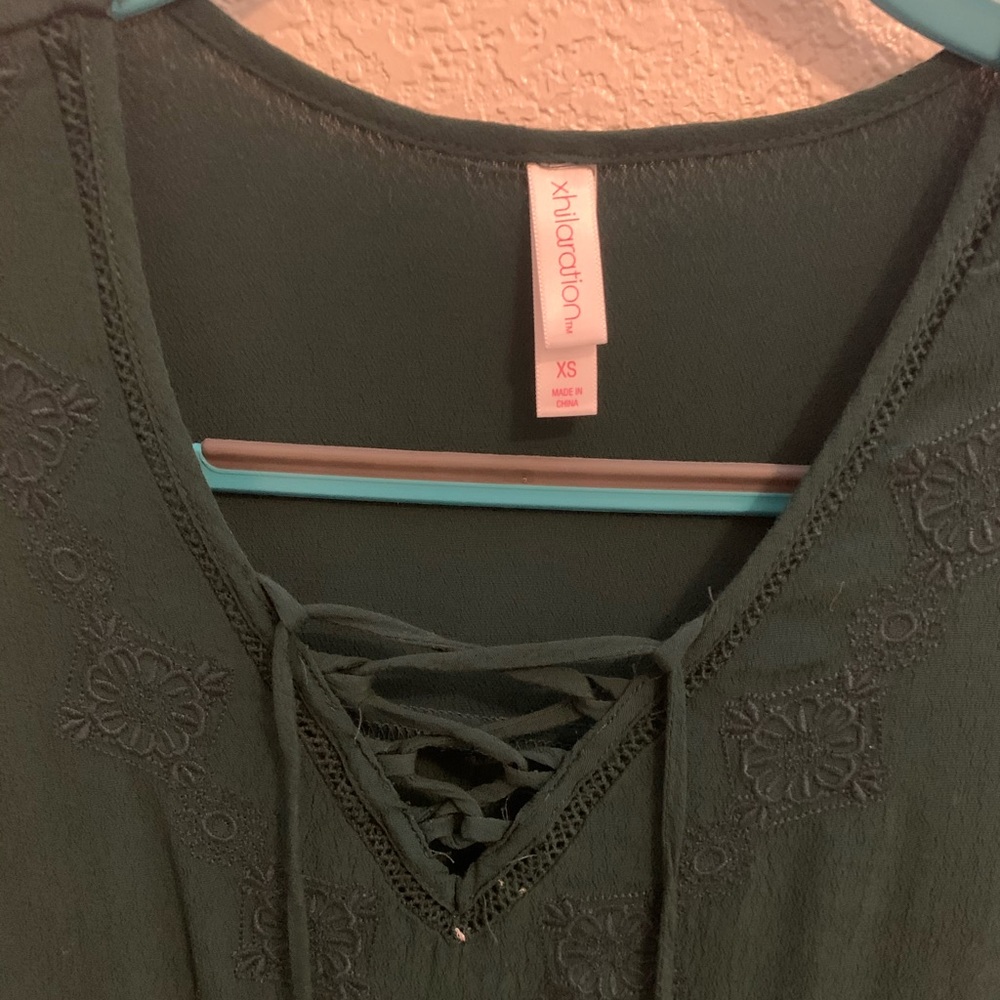 Xhilaraion green dress size XS. Worn once.